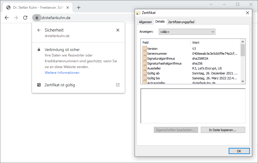 Screenshot: Webserver mit SSL: vServer + Ubuntu + NGINX + Let's encrypt